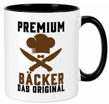 Premium Bäcker das Orginal Humor Geschenkidee Tasse