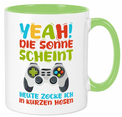 Sommer | in Kurze Hosen Zocken Zocker Gamer lustig Humor Geschenkidee Geschenk Tasse