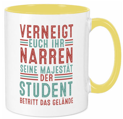 Verneigt euch: Student | Universität Uni Studium Geschenkidee Humor Tasse