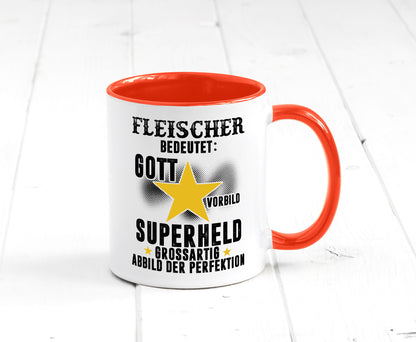 Bedeutung von Fleischer | Schlachterei lustig Humor Geschenkidee Geschenk Tasse