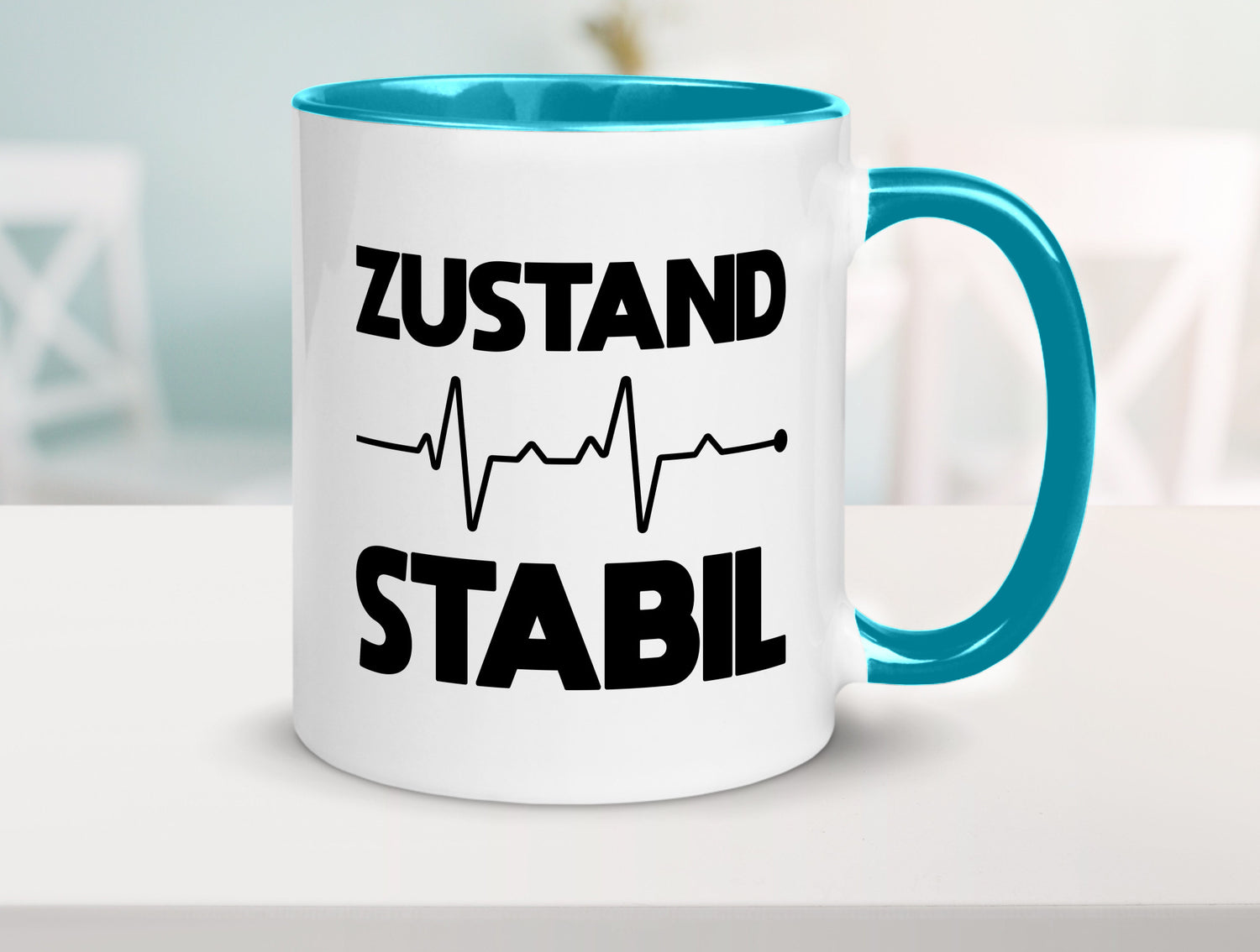 Zustand Stabil | Herzschlag Heartbeat lustiger Spruch Geschenk Humor