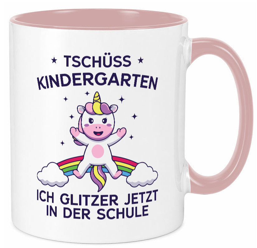 Kindergarten, jetzt Schule | Einhorn Geschenk Humor Geschenkidee lustiger Tasse