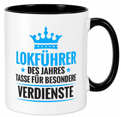 Besonderer Verdienst: Lokführer | Zug Beruf Geschenkidee Arbeit Kollegen Büro Tasse
