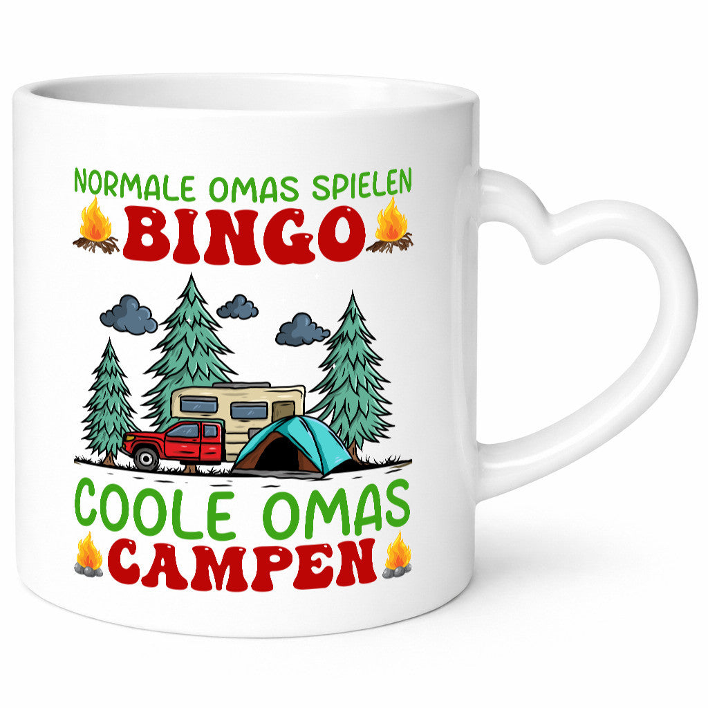 Normale Omas spielen Bingo. Coole campen. Geschenkidee Familie Humor Tasse.