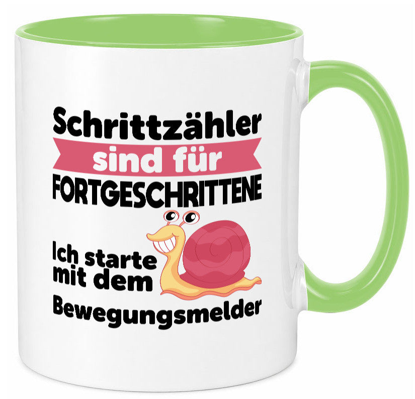 Schrittzähler Fortgeschrittene, Bewegungsmelder | Schnecke Geschenk Humor