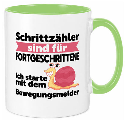 Schrittzähler Fortgeschrittene, Bewegungsmelder | Schnecke Geschenk Humor