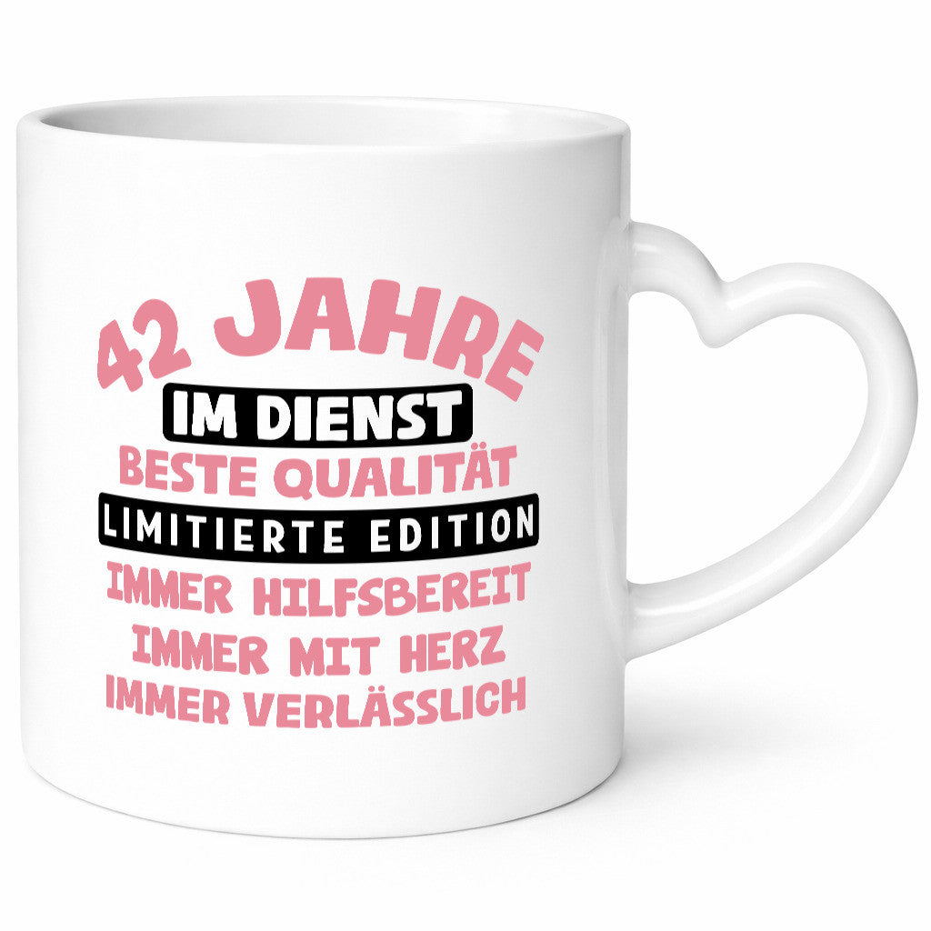 42 Jahre im Dienst | Jubiläum Arbeit v11 lustiger Spruch Geschenk Kollegen Büro
