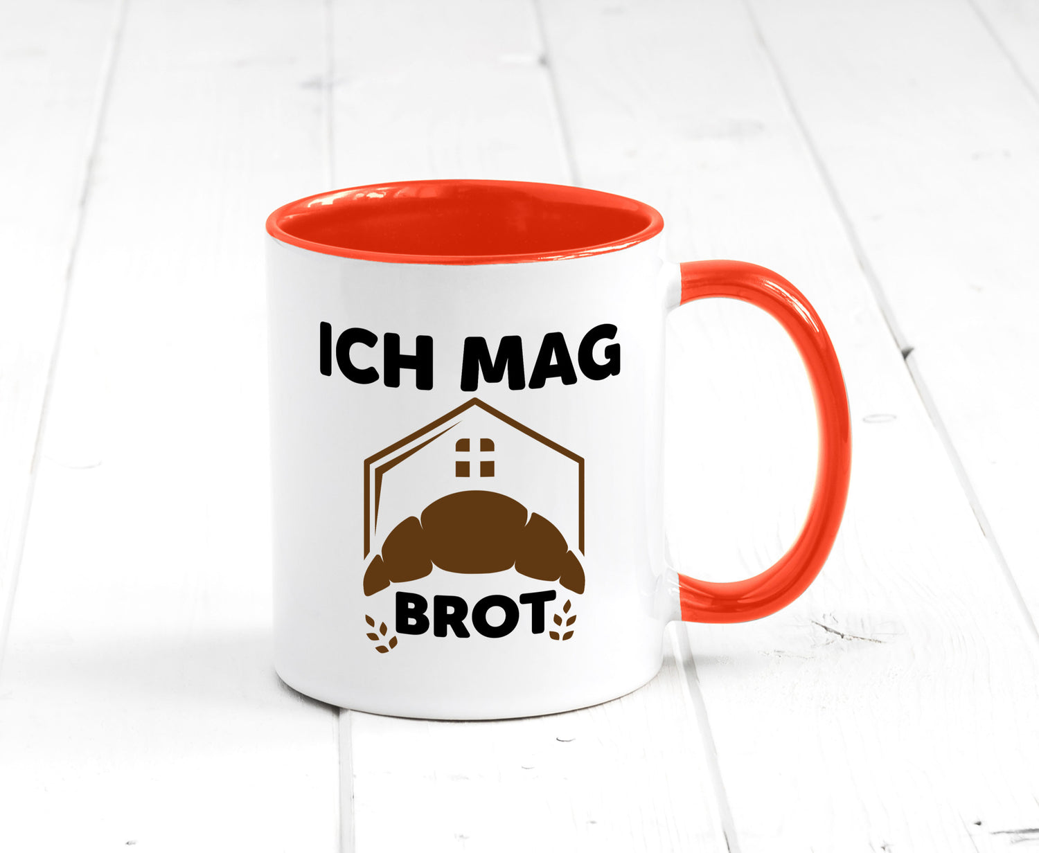 Ich mag Brot | Bäcker backen lustiger Spruch Geschenk Humor Geschenkidee Tasse