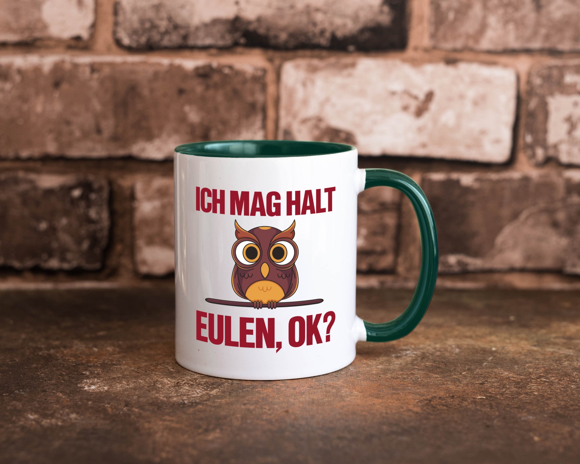 Ich mag Eulen | Spruch süße Eule Motiv lustiger Geschenk Humor Geschenkidee