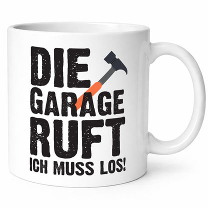 Die Garage ruft | Handwerker Tasse Männer Spruch Geschenkidee Humor