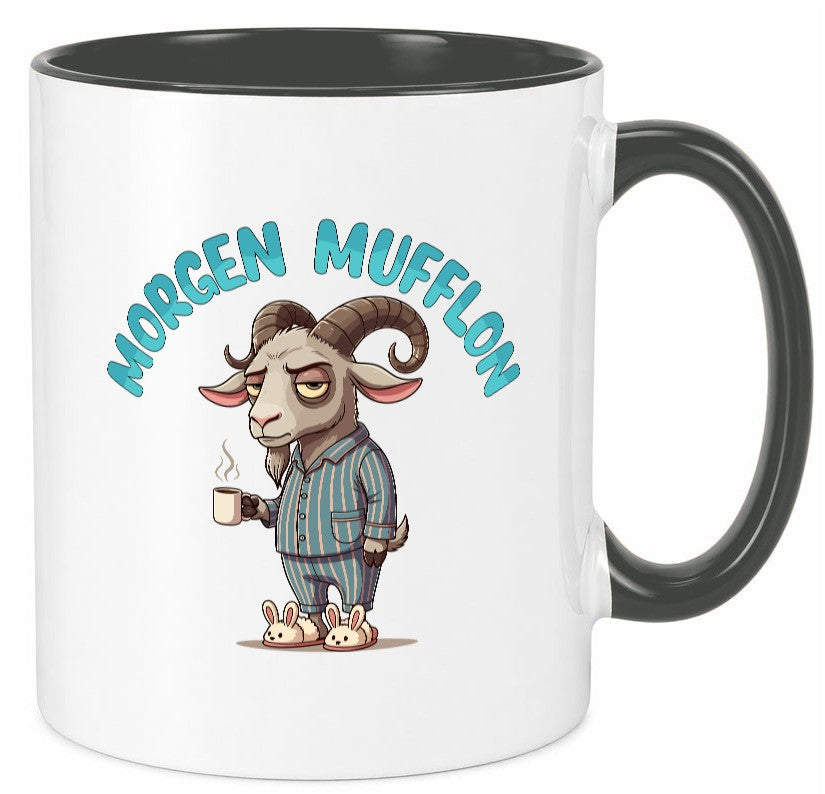 Morgen Mufflon | Morgenmuffe v2 lustig Humor Geschenkidee Geschenk Tasse