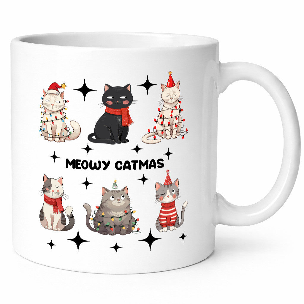 Meow Catmas | Süße Weihnachtskatzen Christmas Humor Tierliebhaber Geschenkidee