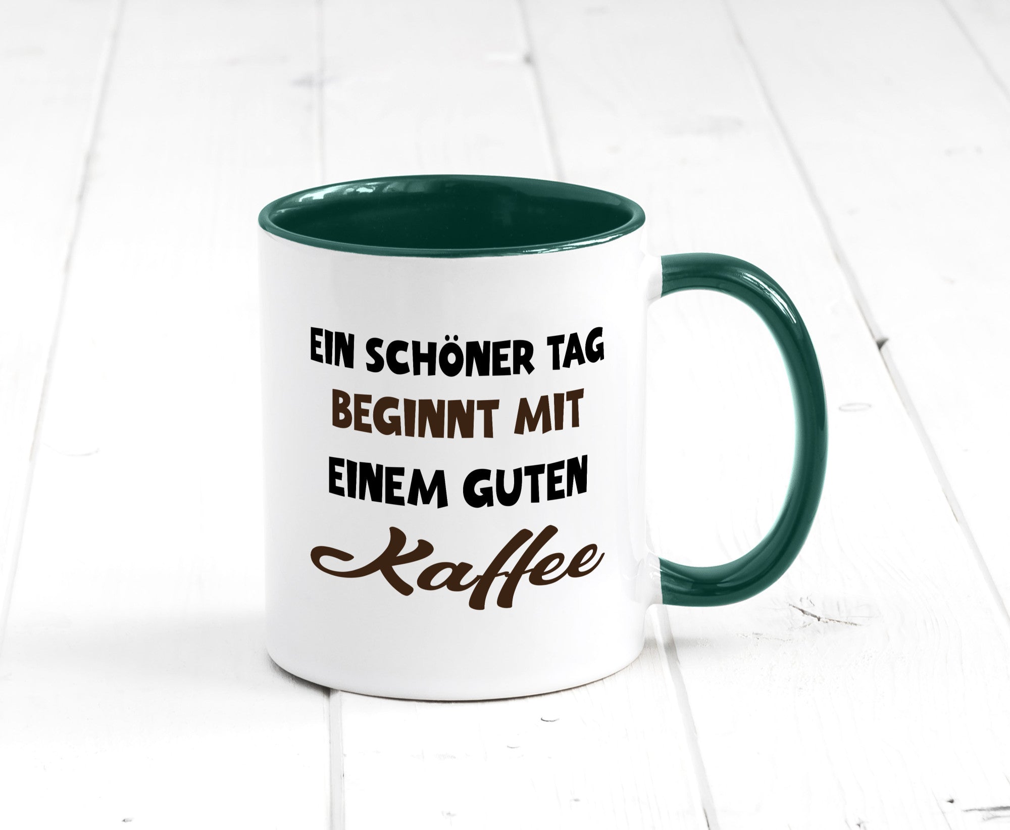Ein Schöner Tag beginnt mit einem guten Kaffee Geschenk Humor Geschenkidee