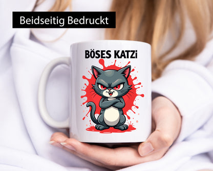 Böses Katzi | Böse Katze katzenliebhaber lustiger Spruch Geschenk Tierliebhaber