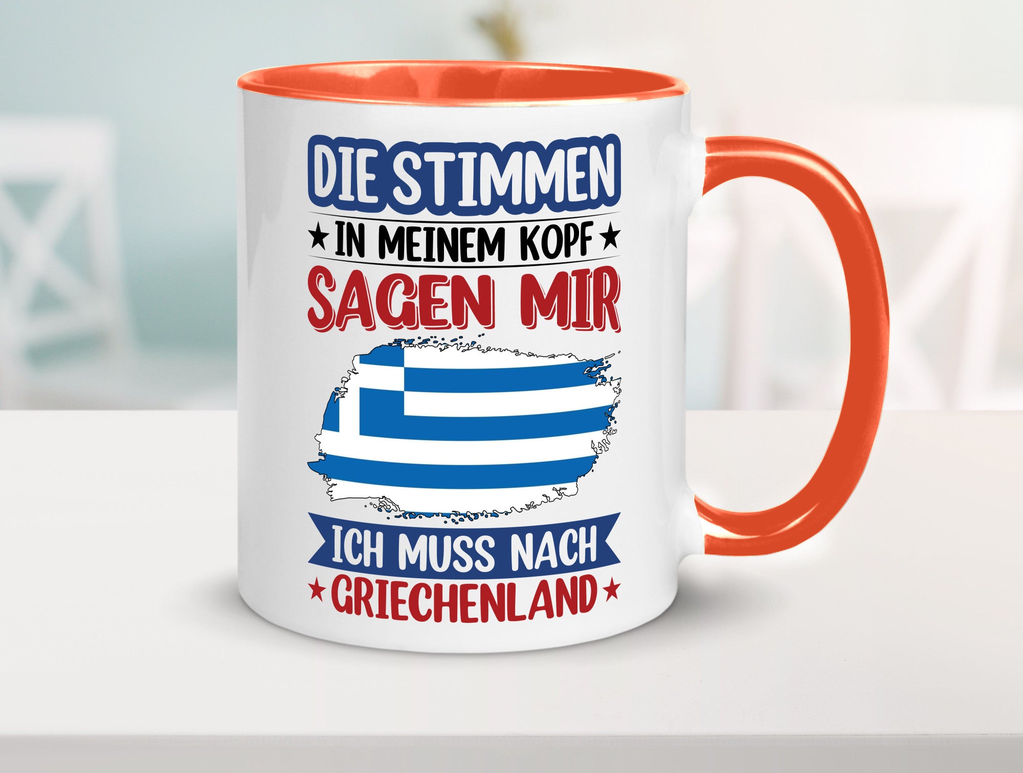 Griechenland | Urlaub Stimmen in meinem Kopf Traumland Humor Geschenkidee Tasse