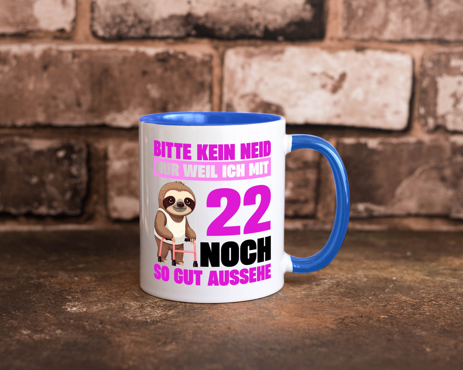 22. Geburtstag | Bitte kein neid Faultier 22 Jahre lustig Geschenkidee Geschenk
