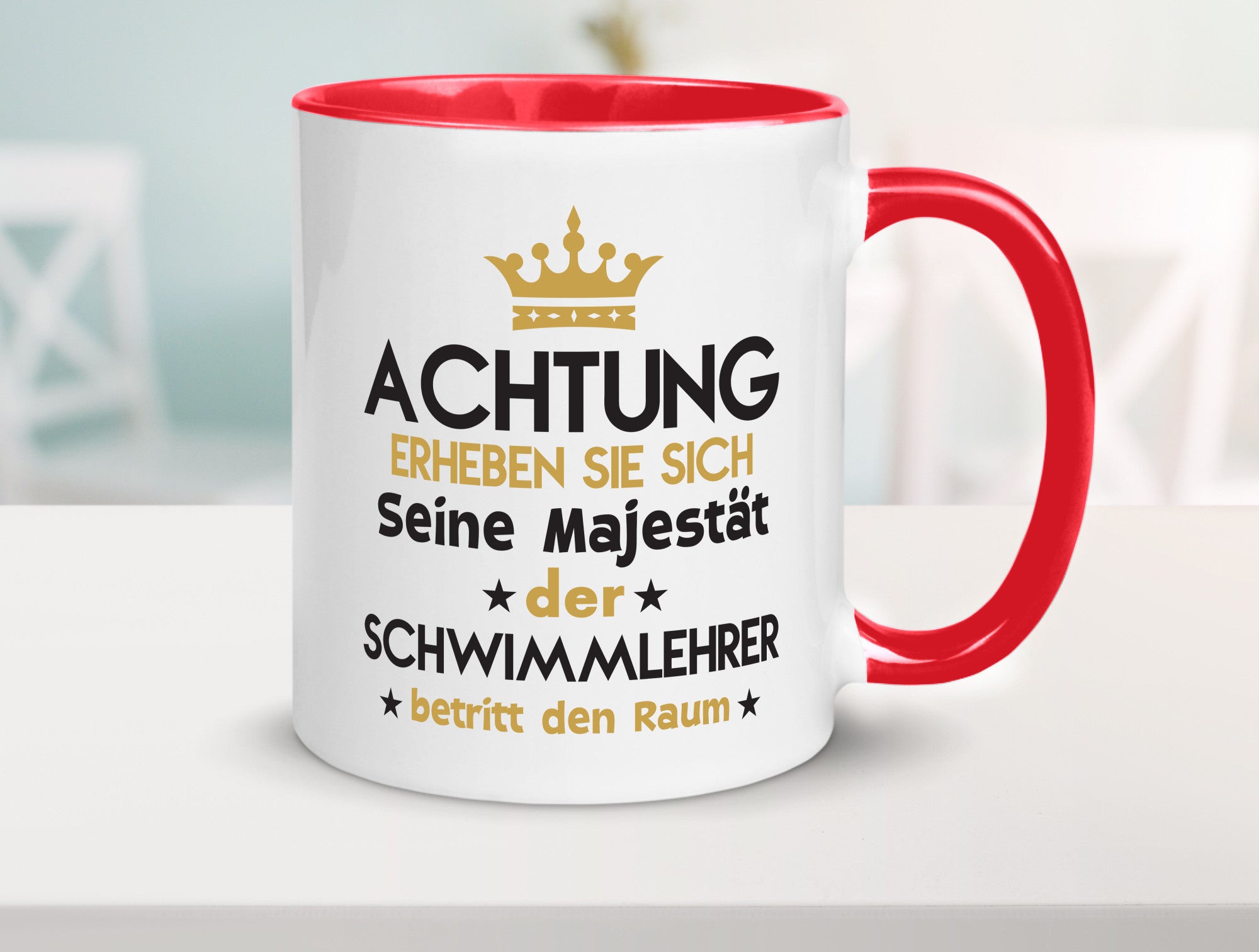 Seine Majestät Schwimmlehrer | Lehrer Schüler schwimmen Geschenkidee Humor Tasse