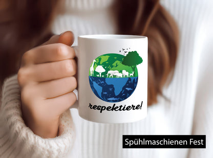 Respektiere | Tiere mit Respekt behandeln lustiger Spruch Geschenk