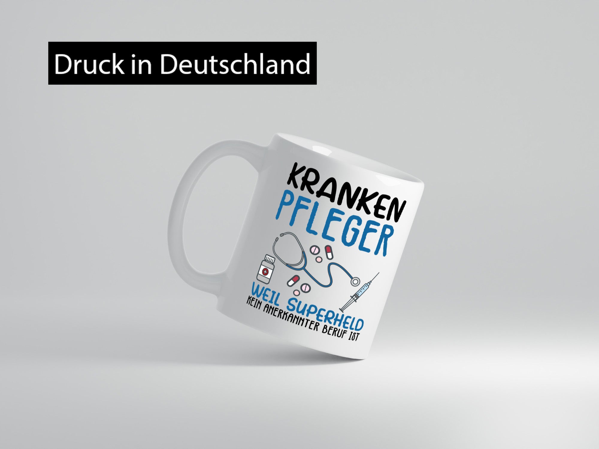 Ich bin Krankenpfleger Geschenk Humor Geschenkidee lustiger Spruch Tasse