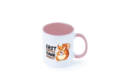 Erst Kaffee dann Arbeit | Büro Eichhörnchen Kaffeefreund Humor Kollegen