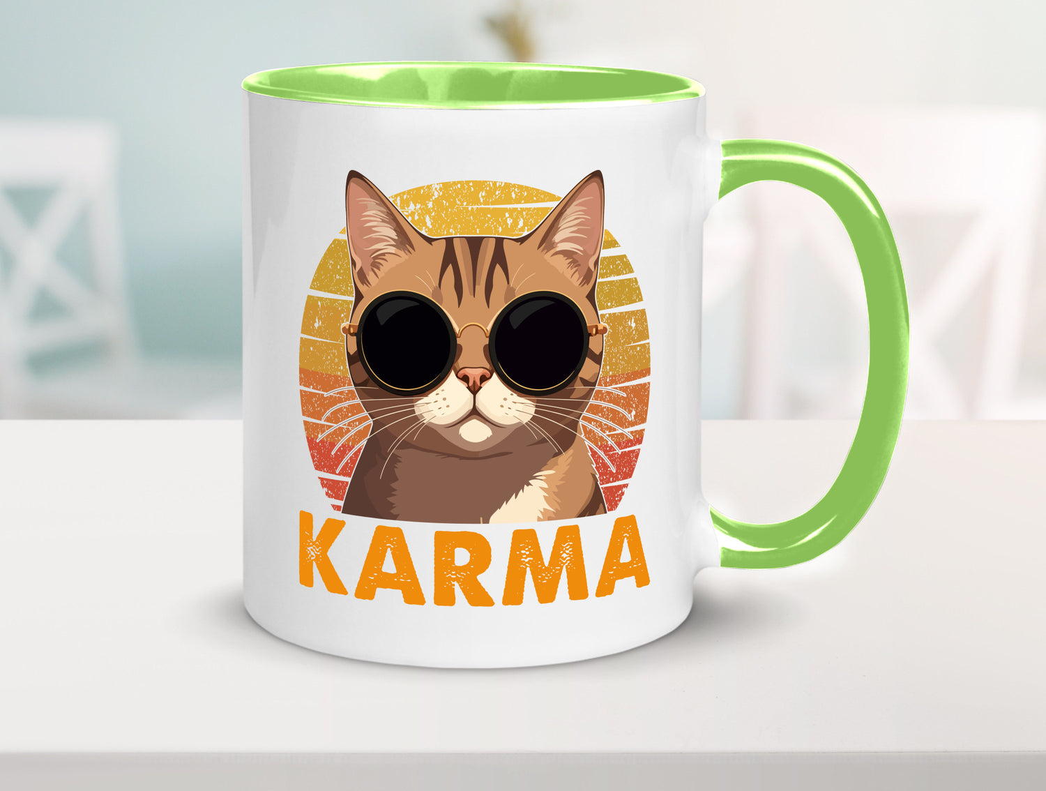 Vintage Katze | Karna Coole lustiger Spruch Geschenk Tierliebhaber Humor Tasse