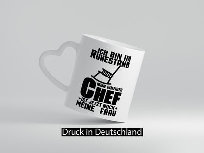 Ich bin im Ruhestand lustig Jubiläum Geschenk Tasse