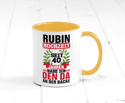 Rubin Hochzeit | 40 Jahre Verheiratet Humor Geschenkidee Tasse