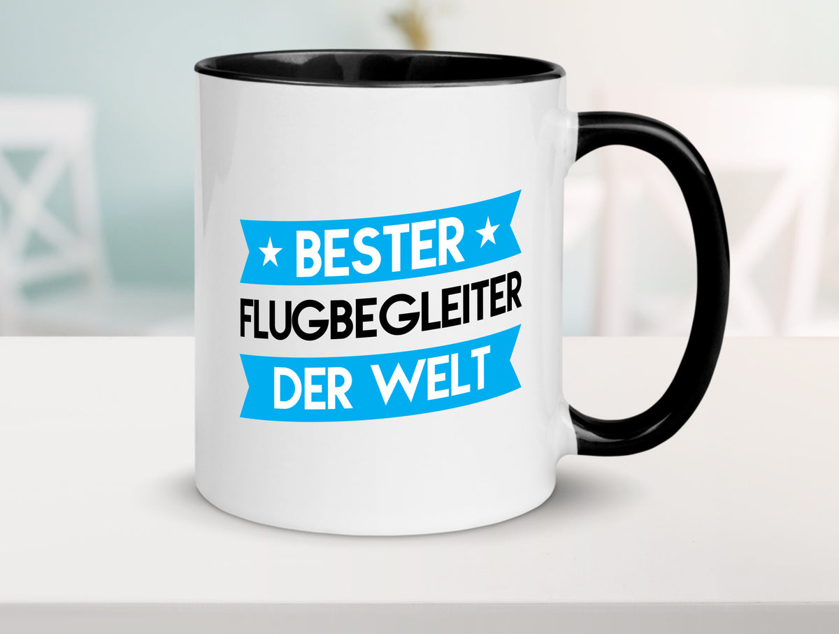 Bester Flugbegleiter | Steward Flughafen Humor Geschenkidee Tasse