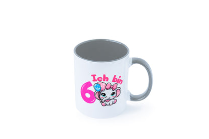 6. Geburtstag | 6 Jahre Elefant Mädchen Humor Geschenkidee Tasse