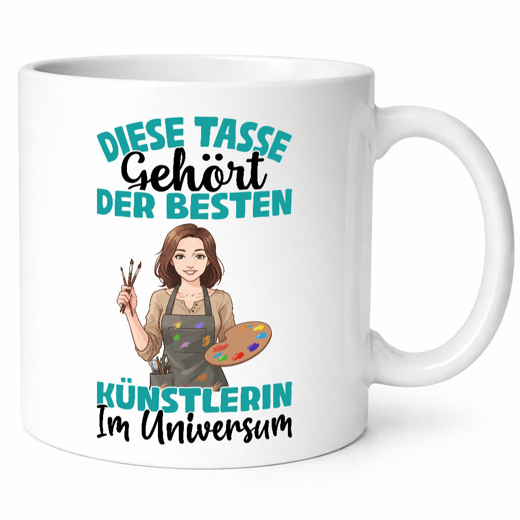 Im Universum: Künstlerin | Kunst lustig Humor Geschenkidee Geschenk Tasse