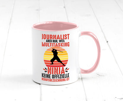 Journalist weil Multitasking Ninja kein Beruf ist Geschenk Arbeit Kollegen Büro
