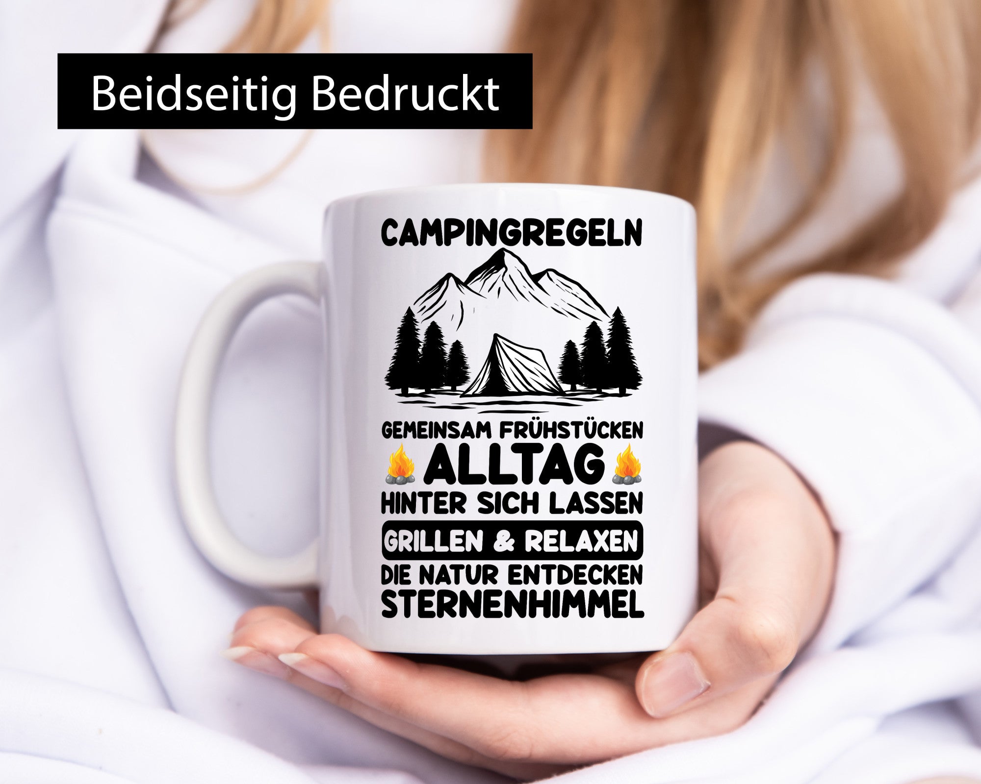 Campingregeln | Camping Grillen Relaxen Lagerfeuer Humor Geschenkidee Tasse