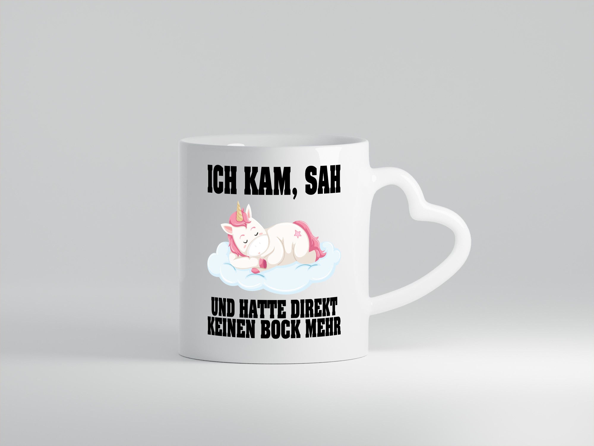 Ich kam, sah hatte direkt keinen Bock | Einhorn Schlafen lustiger Spruch