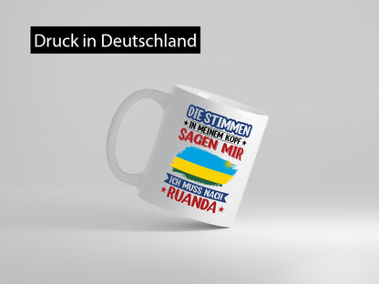Ruanda | Urlaub Stimmen in meinem Kopf Traumland lustiger Spruch Geschenk Humor