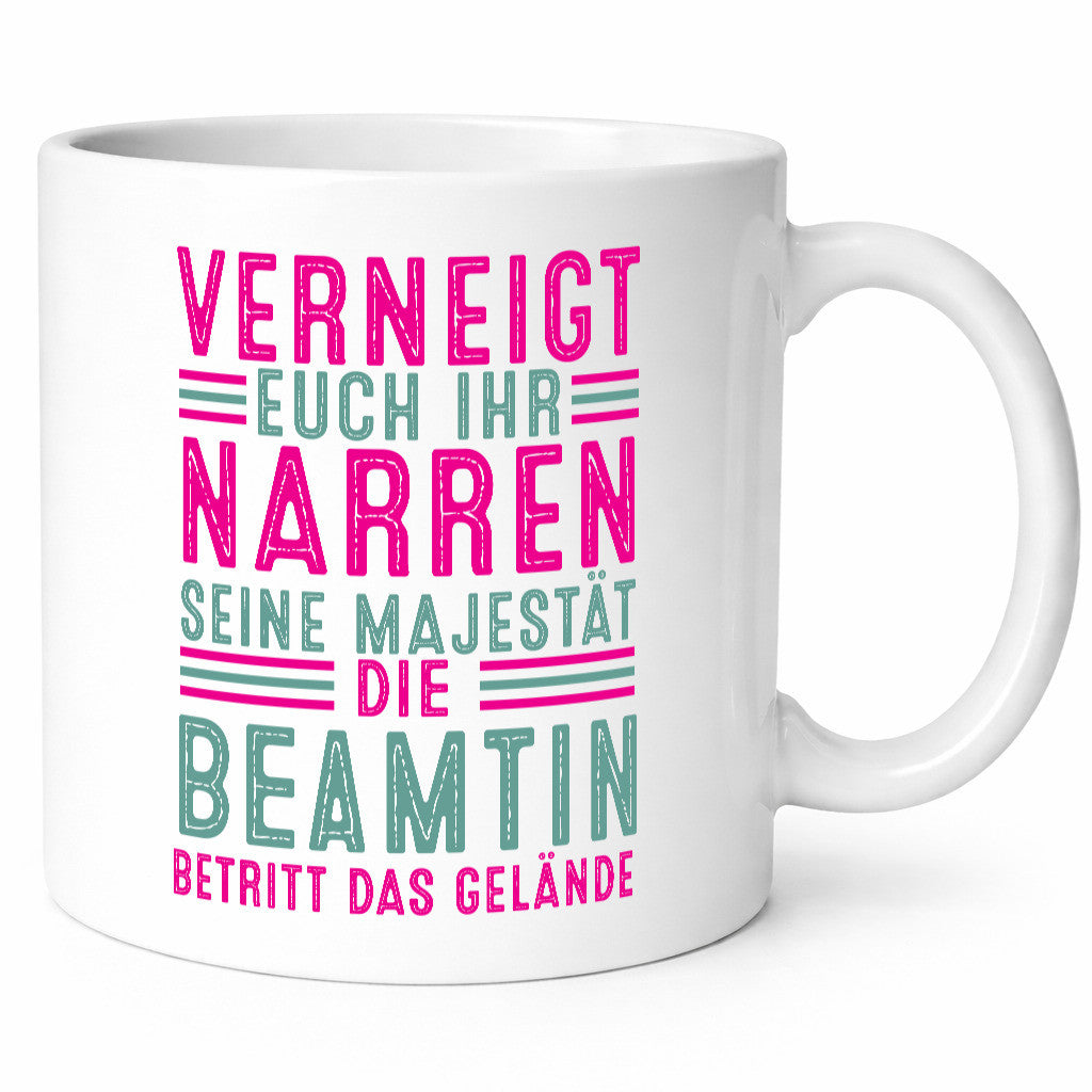 Verneigt euch: Beamtin | Verbeamtung Dienst v2 lustiger Spruch Geschenk Humor
