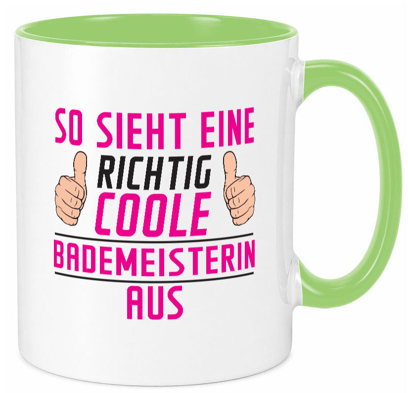 Richtig Coole Bademeisterin | Schwimmmeisterin Geschenk Humor Geschenkidee Tasse