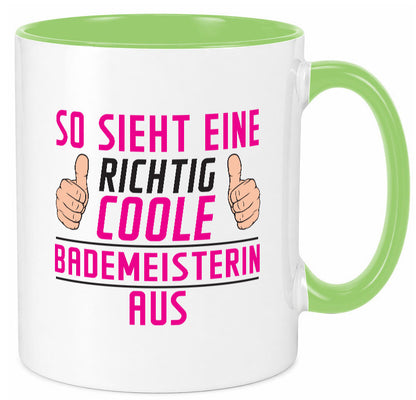 Richtig Coole Bademeisterin | Schwimmmeisterin Geschenk Humor Geschenkidee Tasse