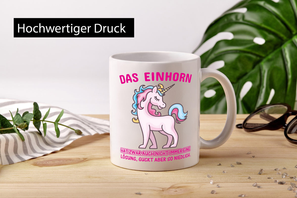 Niedliches Einhorn | lustige Tasse Frauen Mädchen lustiger Spruch Geschenk