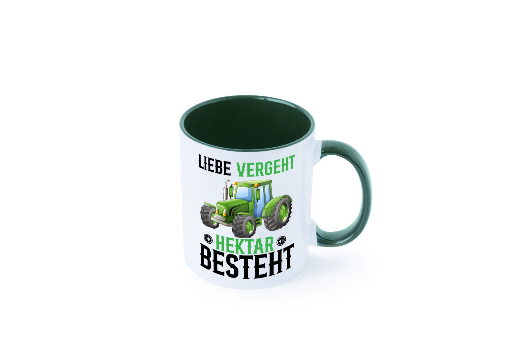 Liebe vergeht Hektar besteht | Traktor Bauer landwirt Humor Geschenkidee Tasse