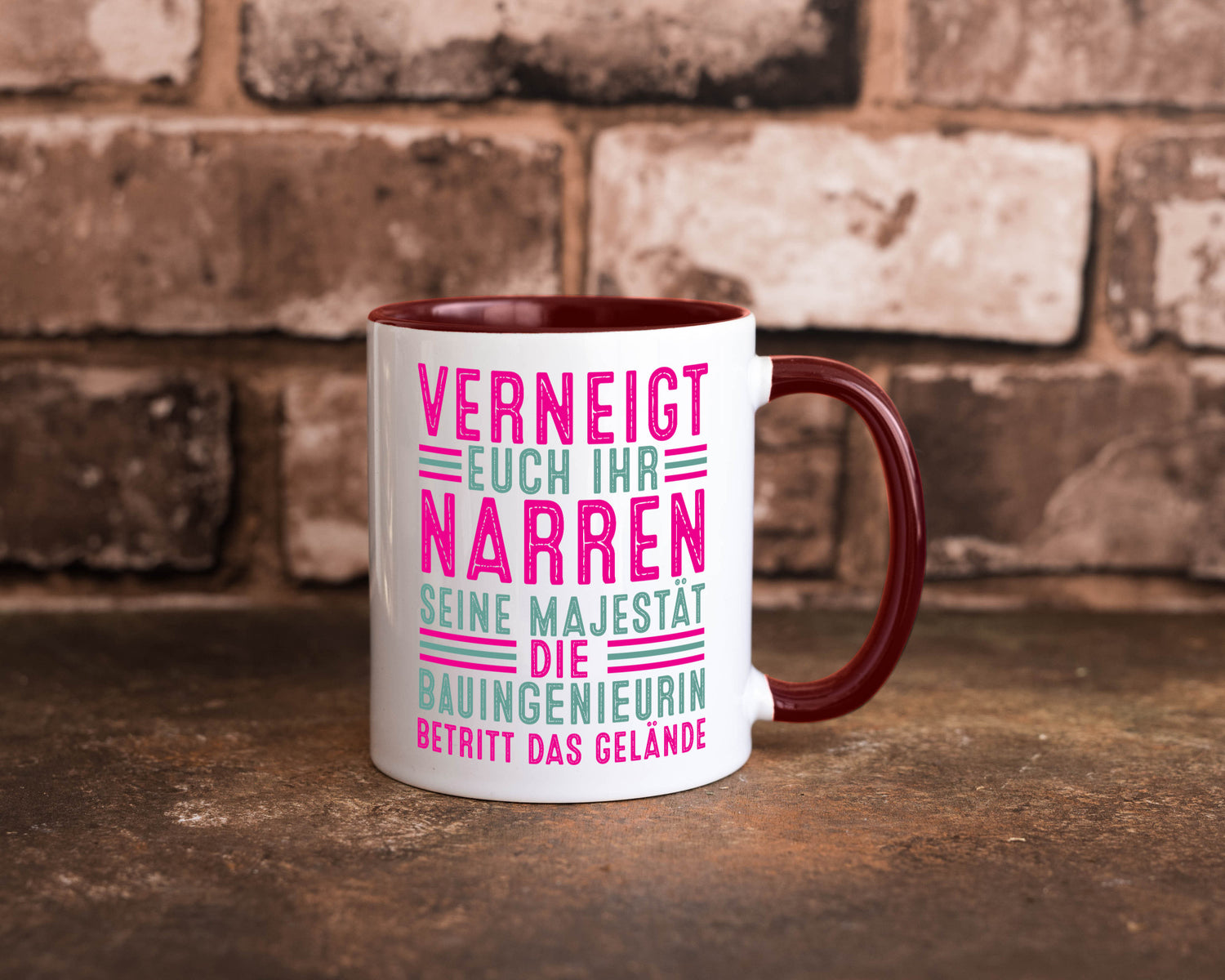 Verneigt euch: Bauingenieurin | Ingenieurin Geschenkidee Humor Tasse