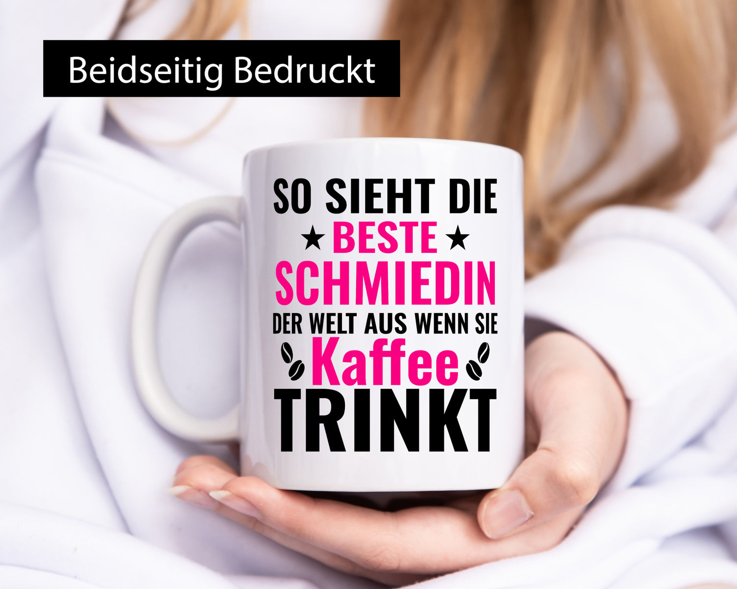 Kaffee trinkt: Schmiedin | Schmied Beruf Schmiederei Geschenkidee Arbeit