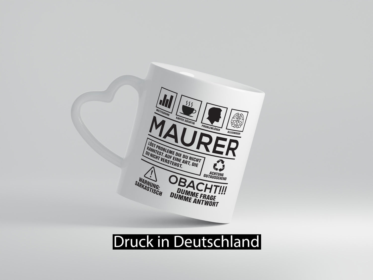 Achtung Probleme Maurer | Bau Handwerker lustig Humor Geschenkidee Geschenk