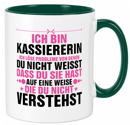 Löse Probleme: Kassiererin v2 lustiger Spruch Geschenk Humor Geschenkidee Tasse