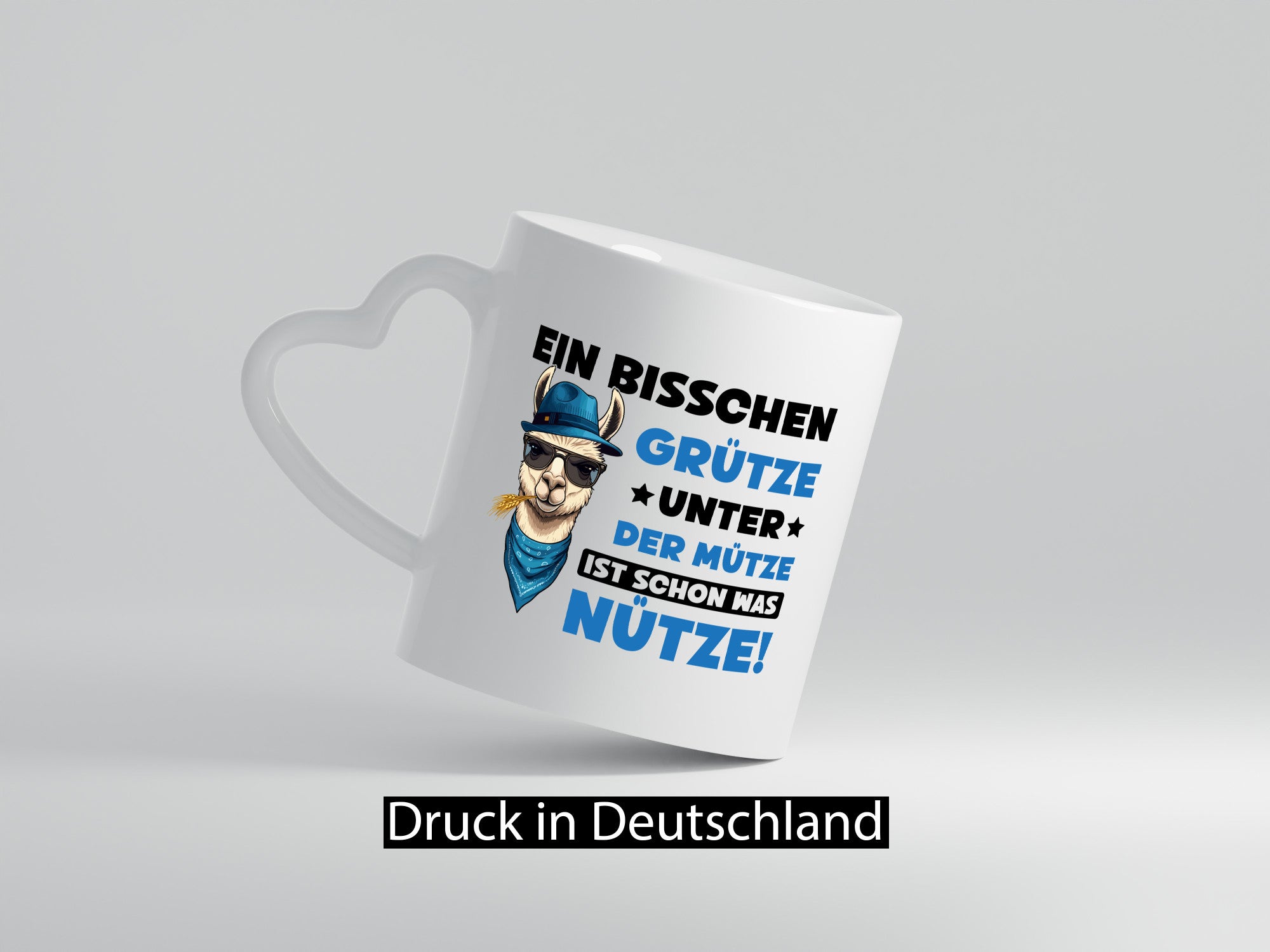 Bisschen Grütze unter die Müze | Lama Alpaka Geschenkidee Humor Tasse