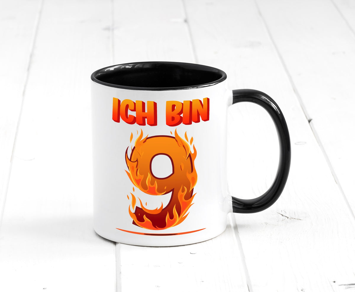 9. Geburtstag | 9 Jahre Drache lustiger Spruch Geschenk Geschenkidee Tasse