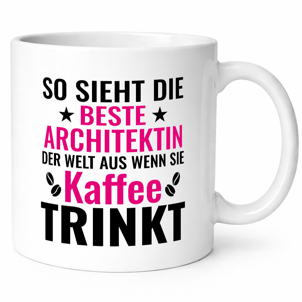 Kaffee trinkt: Architektin | Architektur Büro lustig Arbeit Kollegen Geschenk
