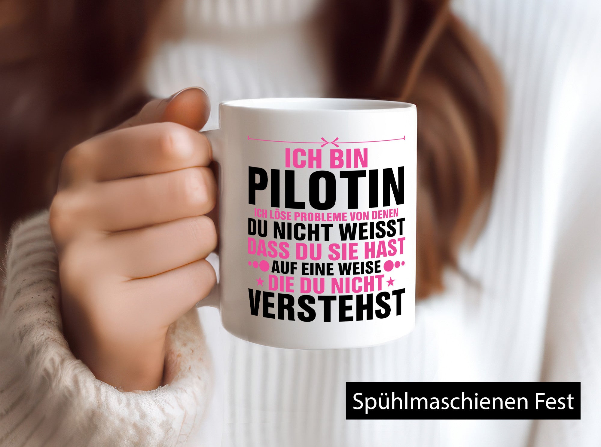 Löse Probleme: Pilotin | Definition Piloten v2 Humor Geschenkidee Tasse