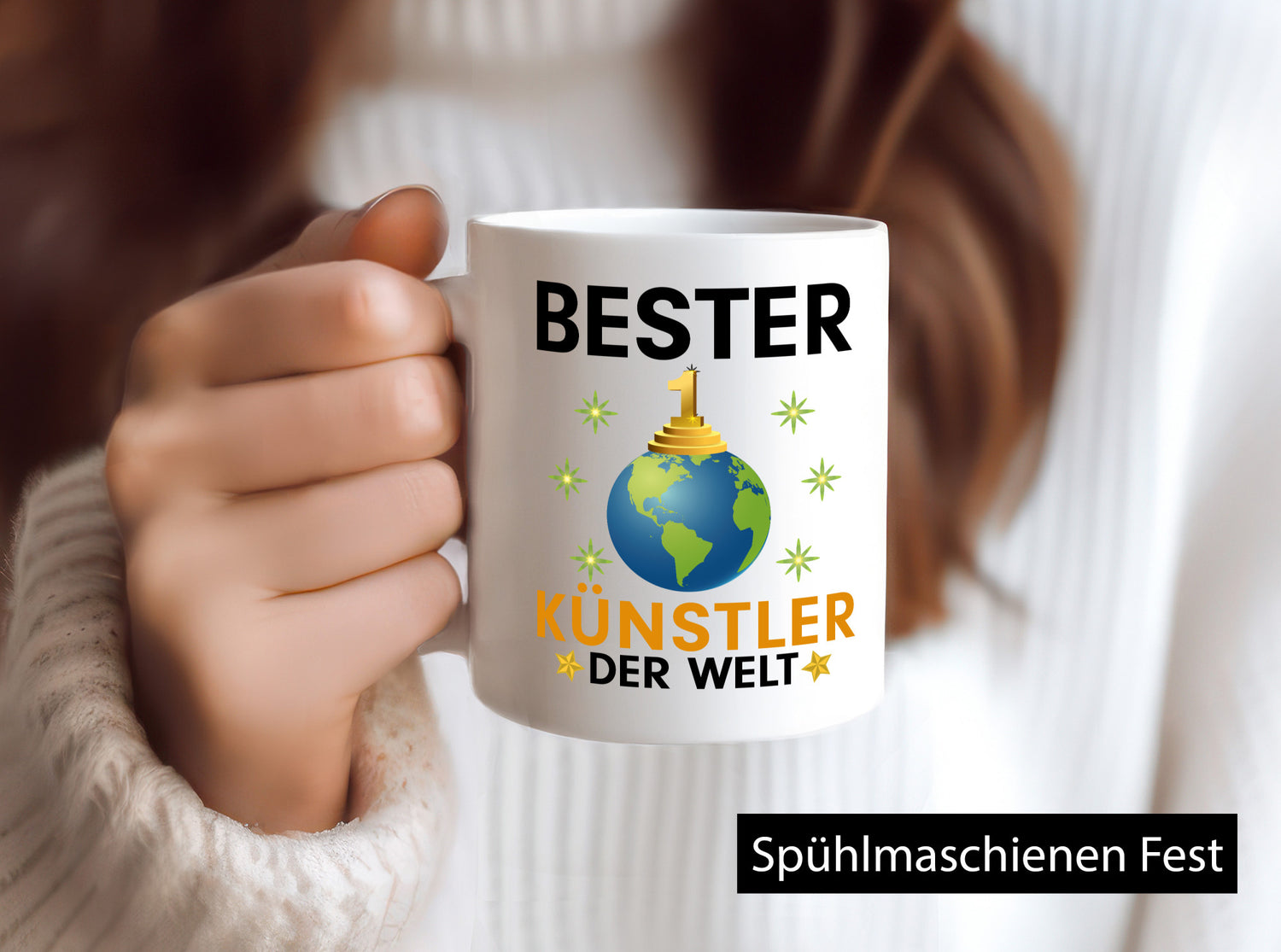 Welt Bester Künstler | Spruch lustig Kunst Geschenkidee Humor Tasse