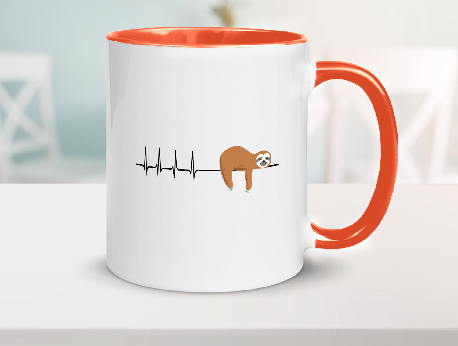 Herzschlag Faultier | Faulheit Morgenmuffel faul Humor Tierliebhaber