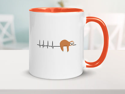 Herzschlag Faultier | Faulheit Morgenmuffel faul Humor Tierliebhaber